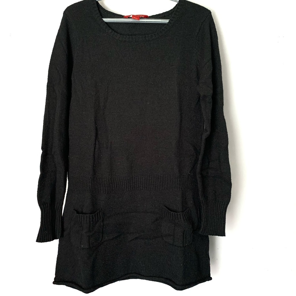 Vintage Black Sweater Dress Ladies Size Large b.u.m equipment